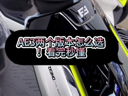 AE3 两个版本怎么选!看完秒懂#极核AE3#ZEEHO极核#买电摩选极核#骑极核真舒服