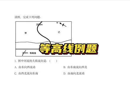 #初中地理 七上等高线地形图应用例题 ,等高线其实一点也不难#关注我每天坚持分享知识 #期中考试 #地理 #中考 @抖音小助手