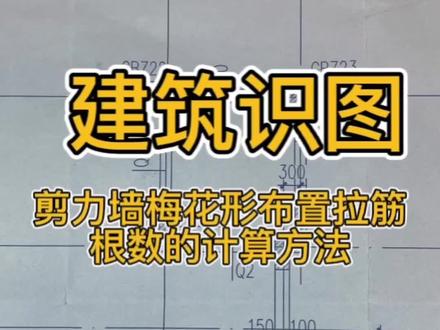 #建筑图纸识图 #专业的事交给专业的人 剪力墙梅花形布置拉筋根数的计算方法