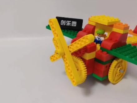 乐高课之单桨飞机#乐高课 #乐高搭建 #创意拼搭 #抖创意