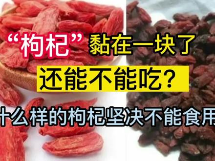 枸杞变黏了,黏到一块了还能不能吃?什么样的枸杞不能食用? #枸杞 #红枸杞 #中药养生