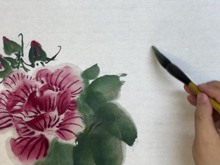 芙蓉花小品画法#水墨写意 #记录身边的美好 #写意花鸟 #国画教程 #每日一画 #国画教学