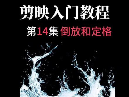 第14集|剪映入门教程:倒放和定格#剪映教学