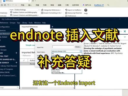 补充答疑,Endnote插入文献操作细节#干货分享 #研究生 #科研