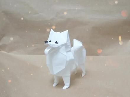 如果男朋友说你蠢,你就给他折个萨摩耶,浅露一手!#折纸 #手工 #情侣