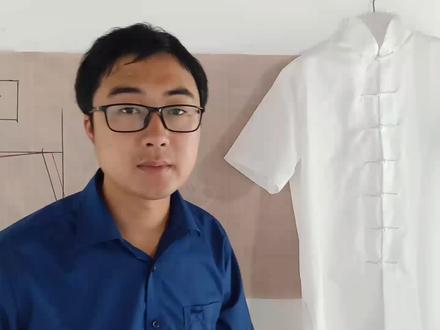 立领和短袖的裁剪教学过程