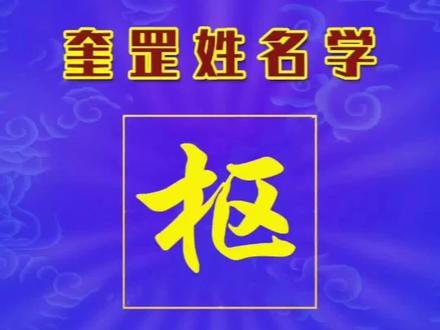 汉字能量“枢”字 #起名#改名#宝宝起名#陈奎罡