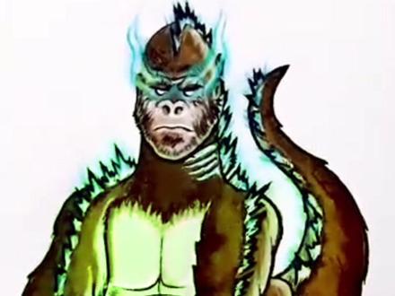 这个金刚和哥斯拉合体蛮有意思的#创作灵感 #简笔画#哥斯拉简笔画 #金刚简笔画 @DOU+小助手