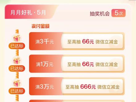 建行最高2812立减金达标抽奖来啦