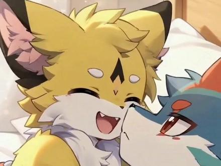 #AI清晨卧室的甜蜜戏 #随变ai随便玩 #随变app #兽设 #furr兽人 继续玩