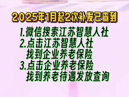 江苏企退人员 过渡性养老金
2025年2次补发已查到