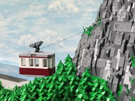 乐高缆车 #积木搭建 #乐高 #乐高城市 #缆车 #益智玩具