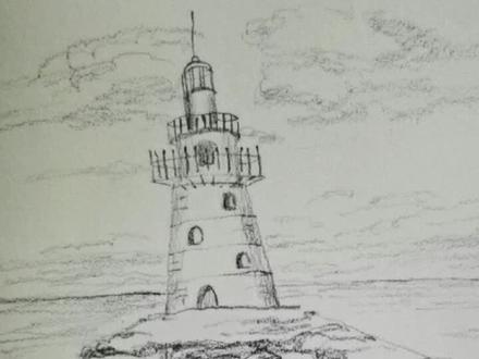 学画灯塔,画完发朋友圈!#手绘 #画画 #美术 #原创 #dou上热门 #创作人计划 #绘画过程 #学浪计划