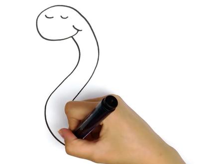 一看就会画的小蚯蚓,少儿简笔画教程#创作灵感 #简笔画 #简笔画教程 #儿童简笔画 #育儿