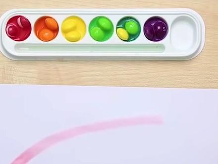 没有彩笔也能画美美的彩虹🌈#手工 #亲子 #绘画