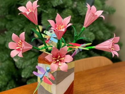 百合花折纸教程~#折纸教程 #手工折纸教程 #亲子手工 #做手工我是认真的