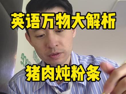 第235天|猪肉炖粉条怎么说?每天30秒 英语万物大解析#英语 #美食 #猪肉炖粉条 #东北美食 #东北炖菜