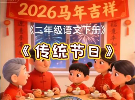 二年级语文下册《传统节日》#龙舟 #传统节日 #清明 #中秋 #创作灵感上热门 @DOU+小助手