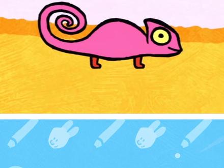 小兔子教你画变色龙 皮肤会变色的神奇动物#画画 #简笔画 #萌知计划 #我要上热门 @抖音小助手 #春日动画乐园