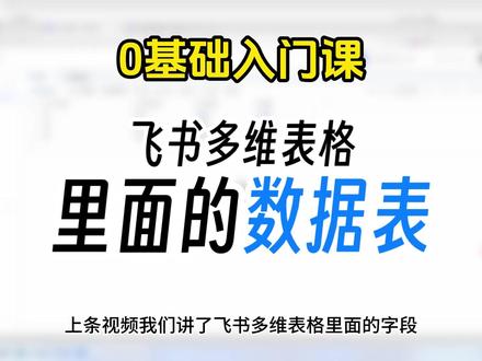 认识数据表 飞书多维表格怎么新建、复制、删除数据表 #飞书多维表格 #数据表 #多维表格 #多维表格制作教程 #入门教程