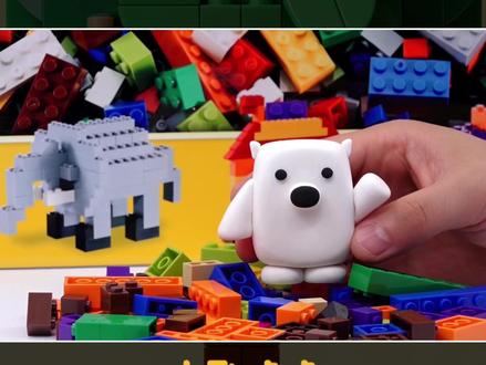 小小积木拼出大树,开启趣味搭建时光 #儿歌点点 #方块熊 #积木 #积木游戏