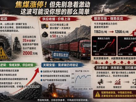 山西矿难之后,煤炭市场变天了"#大宗商品#原油#期货#焦煤