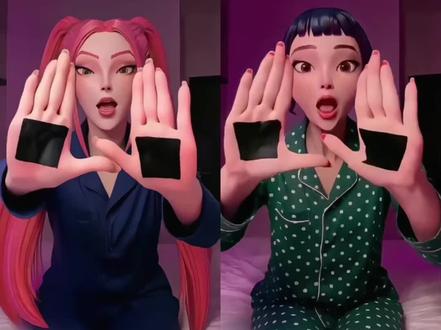 猎魔女团米拉佐伊黑色搓手变装#猎魔女团