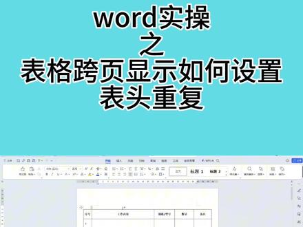 word实操之表格跨页显示如何设置表头重复
#word #办公技巧 #玩转office #排版 #wps #干货分享 #文员 #毕业论文 #办公软件 #excel技巧 #word怎么美化排版 #表格 #ppt #ppt文字排版设计 #电脑知识 #办公技能 #word一键排版 #word办公操作技巧