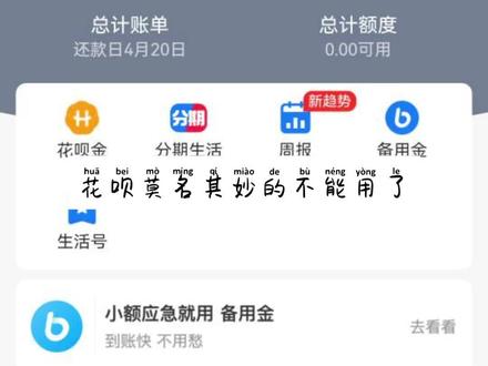 花呗升级以后,变成信用购,信用购关了。花呗就不能用了。这是为什么?