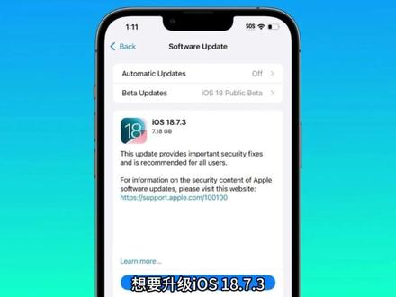 iPhone 11 以上机型教你如何升级iOS 18.7.3 #苹果手机 #数码科技