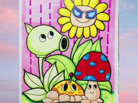 趣味创意简笔画教程 超级简单可爱的植物大战僵尸简笔画 #简笔画 #植物大战僵尸简笔画 #马克笔儿童画 #灵感创作 #简笔画教程 #植物大战僵尸简笔画 #一学就会的简笔画