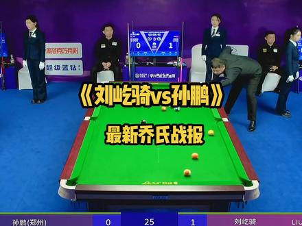 刘屹骑vs孙鹏,乔氏最新比赛战报#台球 #台球🎱#台球是一种生活 #刘屹骑#乔氏中式台球