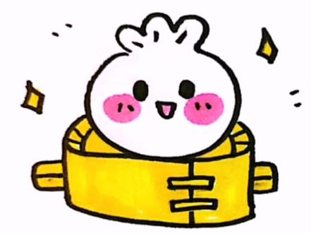 小笼包简笔画#美食#可爱#小笼包@抖音小助手