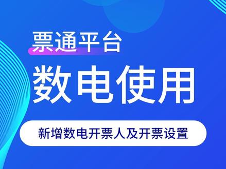 票通平台数电使用-新增数电开票人及开票设置 #数电票 #发票管理 #电子发票