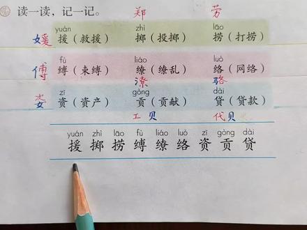三年级语文下册13页:形声字规律识字,理解字义。#三年级 #形声字 #识字方法 #学汉字