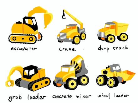 工程车简笔画英语#亲子英语 #英语启蒙 #画画 #简笔画