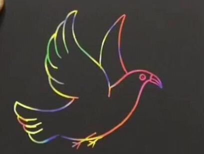 教你简单的画和平鸽#启蒙 #教育 #搞笑 #亲子 #简笔画