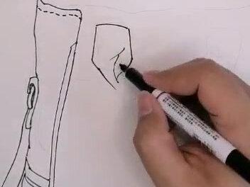 线描书包的画法