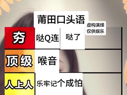 莆田夯到爆 #从夯到拉 #莆田 #方言 #搞笑 #莆田话