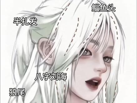 中性狼尾鲻鱼头,艾特你觉得能驾驭这个发型的姐妹来学 #发型 #狼尾鲻鱼头 #半扎狼尾 #扎发教程 #编发