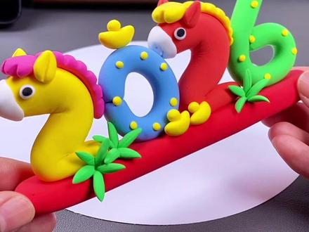 用粘土做2026新年立体摆件#粘土 #粘土教程 #粘土手工 #新年手工 #超轻粘土