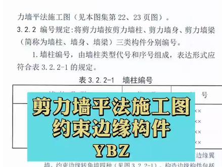 剪力墙平法施工图约束边缘构件讲解#建筑工地 #工程造价 #施工 #工地 #工程 #土建 #剪力墙 #土建工程
