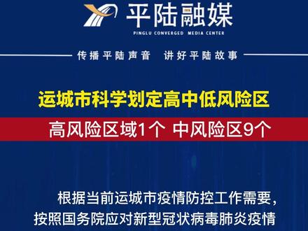 运城市科学划定高中低风险区#全民防疫 @抖音小助手