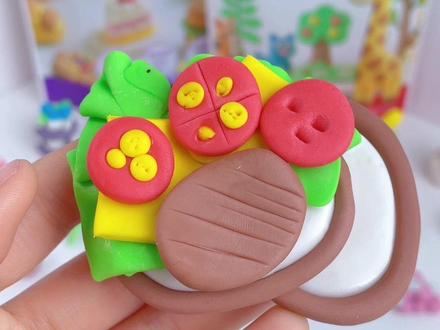 超迷你的三明治 搭配丰富 美味好吃#三明治#早餐#可以吃的橡皮泥#小朋友都爱看#教程