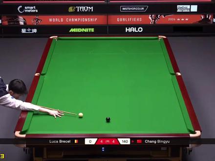2026年4月13日00:05,恭喜常冰玉在世锦赛资格赛第三轮对阵卢卡·布雷切尔的上半场最后一局(第9局)打出个人职业生涯的第2杆满分。#台球赛事高光时刻🏆