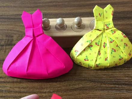 蓬蓬的公主裙折纸(3)