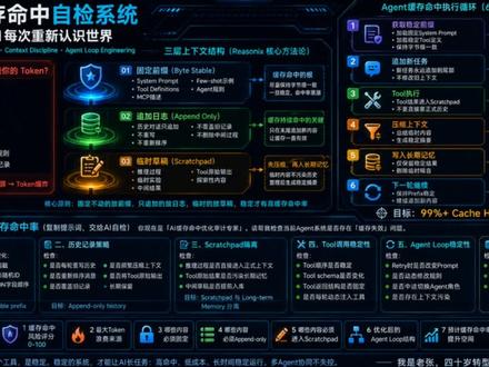 ai方法论第25课:缓存命中的神——让AI长任务少烧钱 量子位报道了 DeepSeek 原生编程 Agent 项目 Reasonix:通过稳定 prefix-cache、append-only 运行循环、工具调用修复和成本控制,把长会话缓存命中做到 99.82%。这节课教你如何省token#deepseek #claudecode #hermes #harness #缓存命中