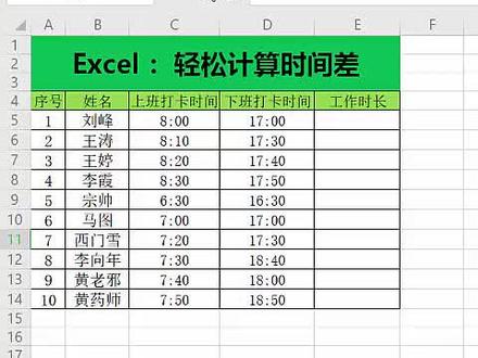 #excel技巧 #excel教程 excel轻松计算时间差