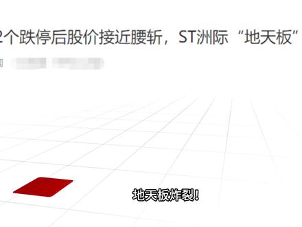 #ST洲际 #地天板 #ST股 #散户投资