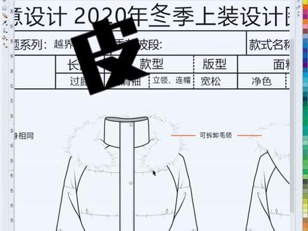 此视频能引起极度舒适,请睁大眼观看。(服装款式图,皮草毛领画法)#服装设计 #服装款式图 #cdr